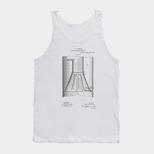 Smoke consuming furnace Vintage Retro Patent Hand Drawing Funny Novelty Gift Tank Top